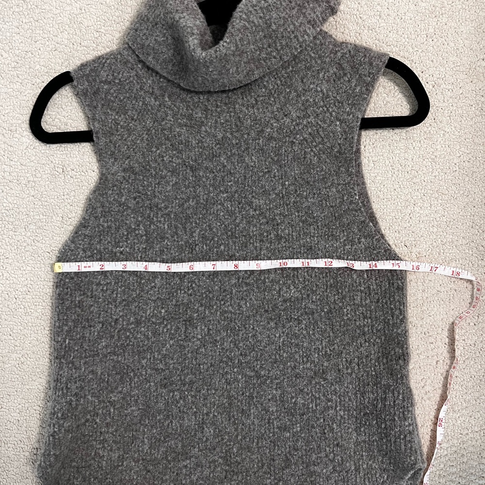 Community x Aritzia  - Wool Blend Turtleneck Sweater Vest in Taupe / Gray - Picture 8 of 8